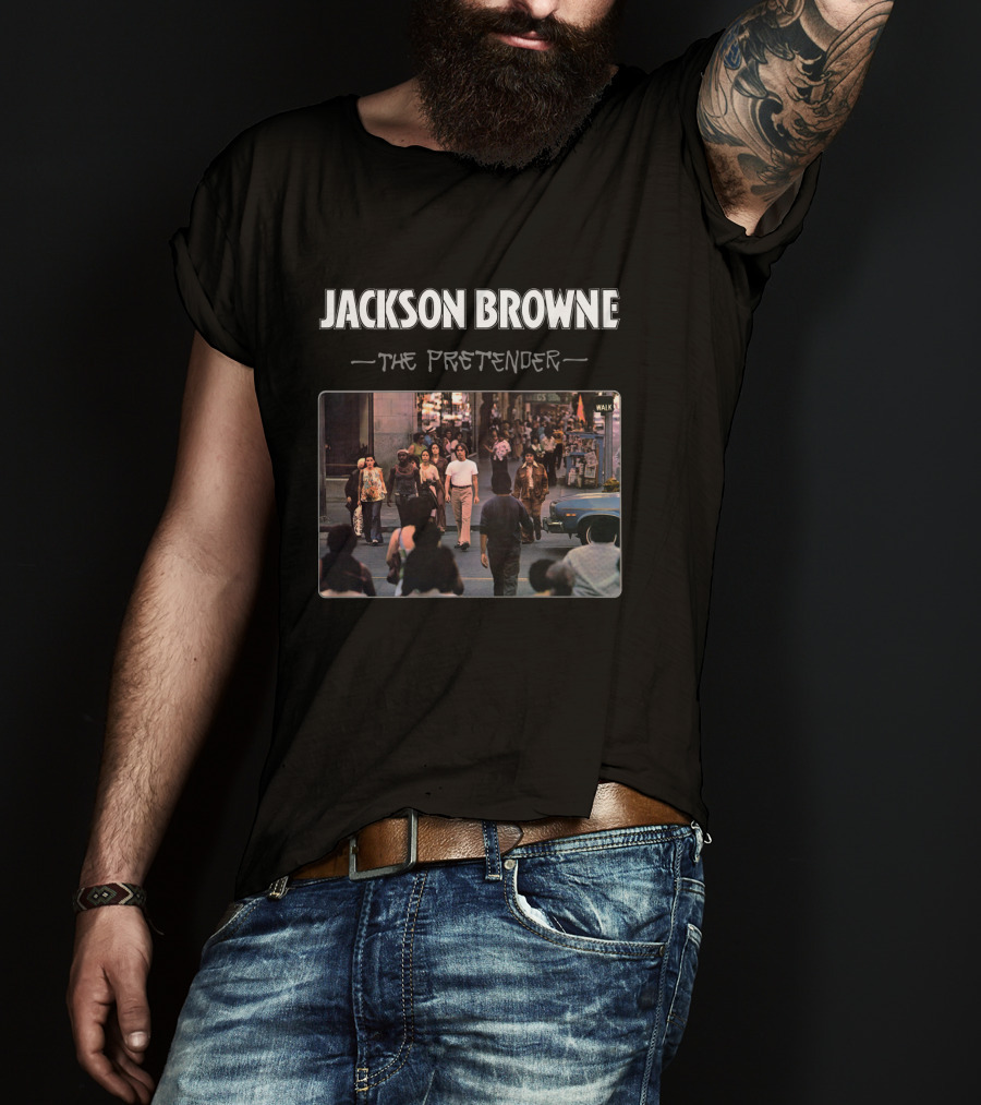 Jackson Browne The Pretender Street Scene Album Cover T-Shirt