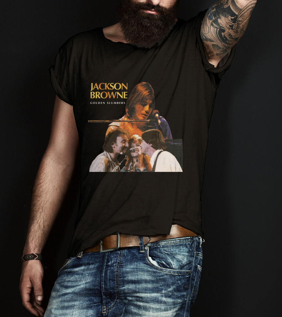 Jackson Browne Golden Slumbers Live Performance Collage T-Shirt