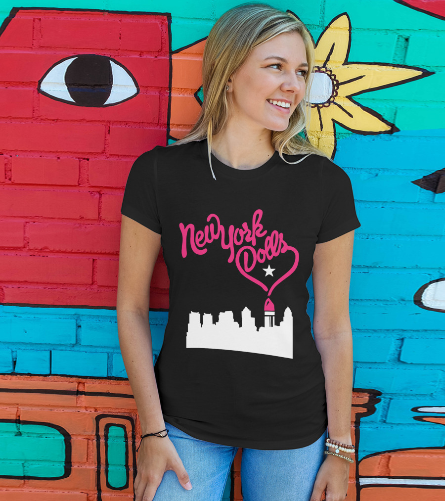 New York Dolls Skyline Star Retro Style T-Shirt