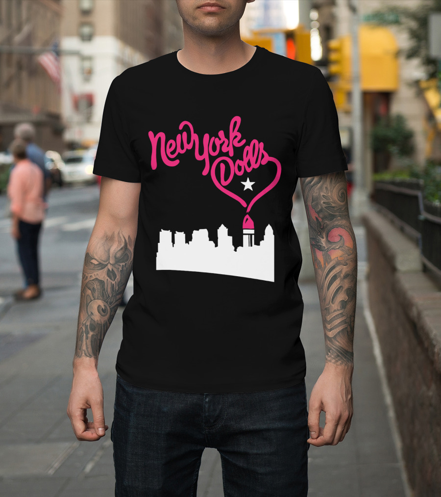 New York Dolls Skyline Star Retro Style T-Shirt