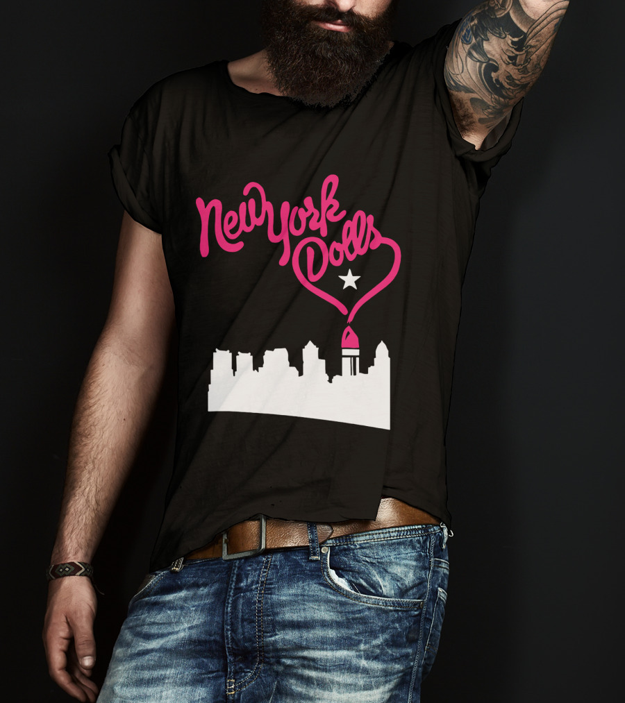 New York Dolls Skyline Star Retro Style T-Shirt