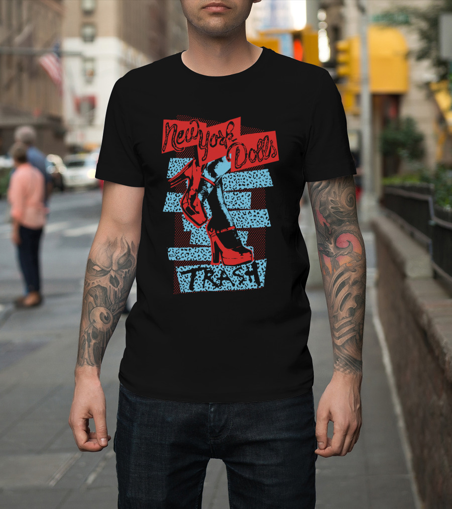 New York Dolls Trash High Heels Graphic Nyd T-Shirt