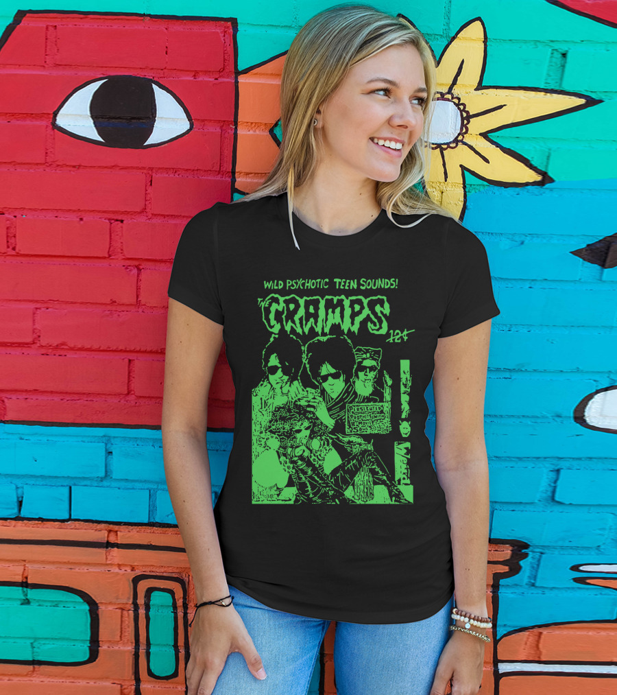 Wild Psychotic Teen Sounds The Cramps 12₵ T-Shirt