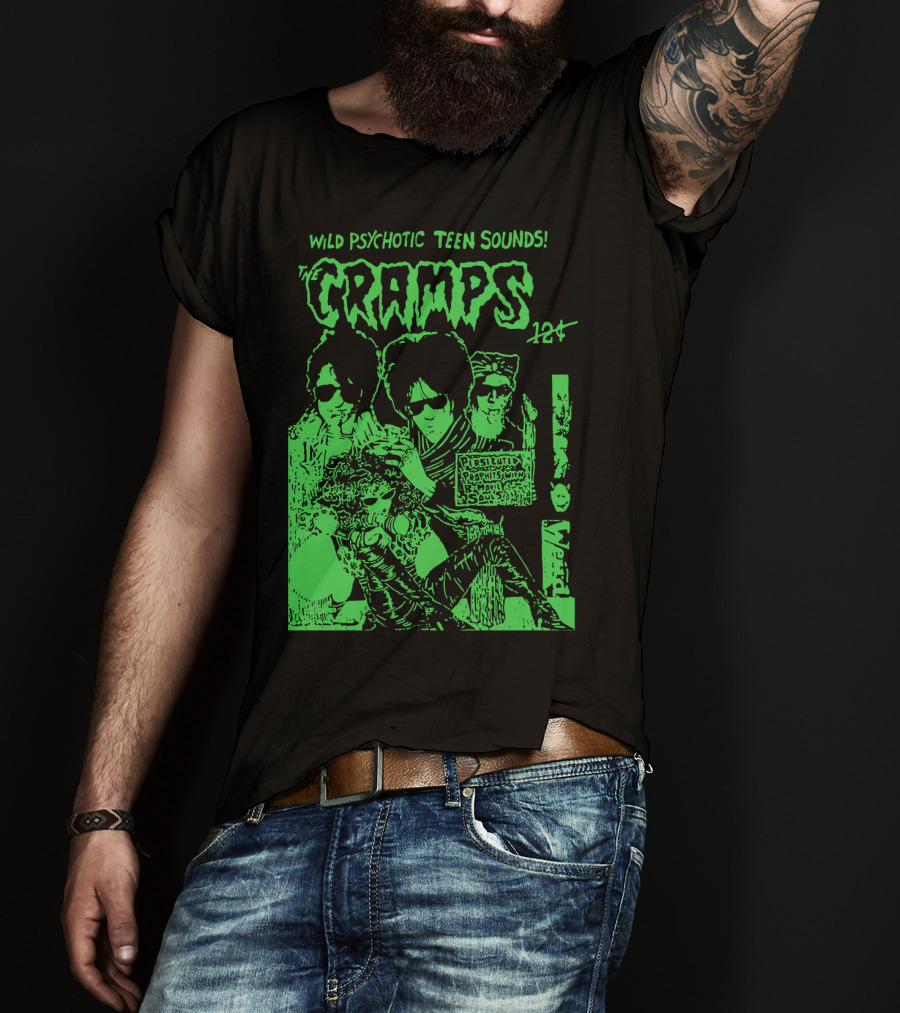 Wild Psychotic Teen Sounds The Cramps 12₵ T-Shirt