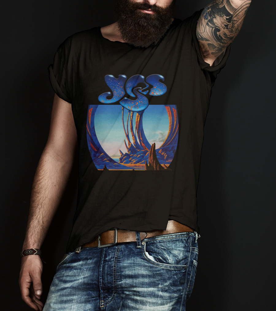 Yes Album Art Cover Retro Fantasy Landscape T-Shirt