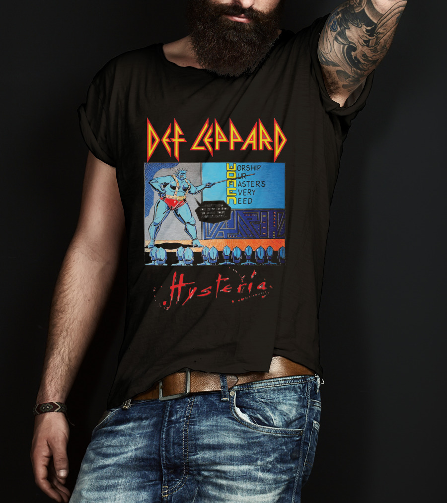 Def Leppard Hysteria Worship Woman Master's Need T-Shirt