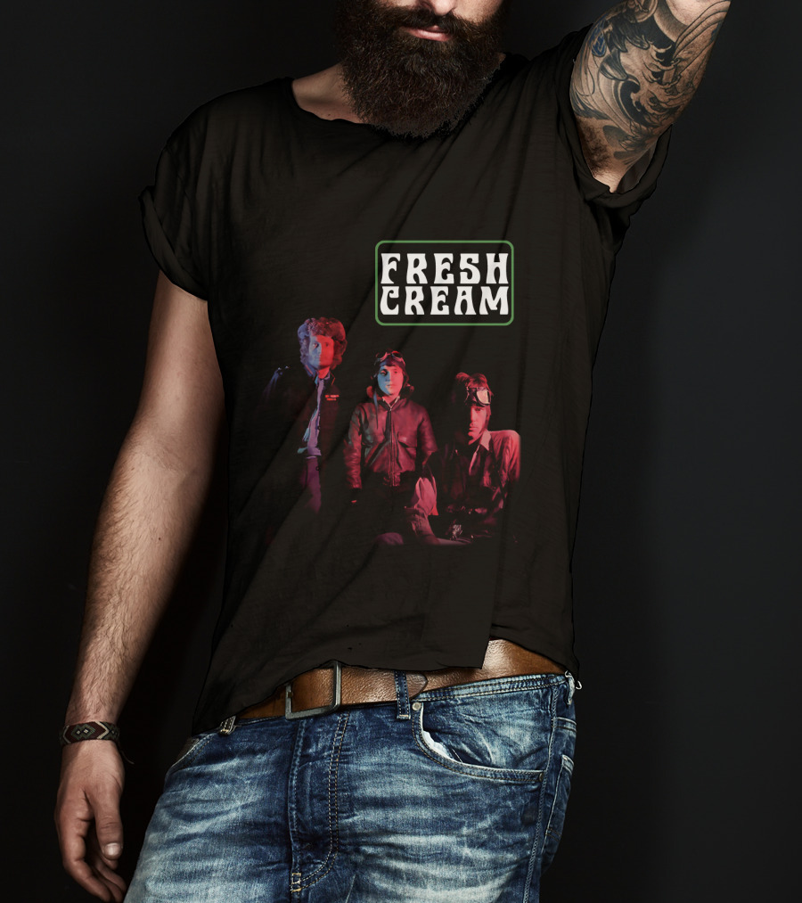 Fresh Cream 1966 Rock Band Album Cover Art T-Shirt