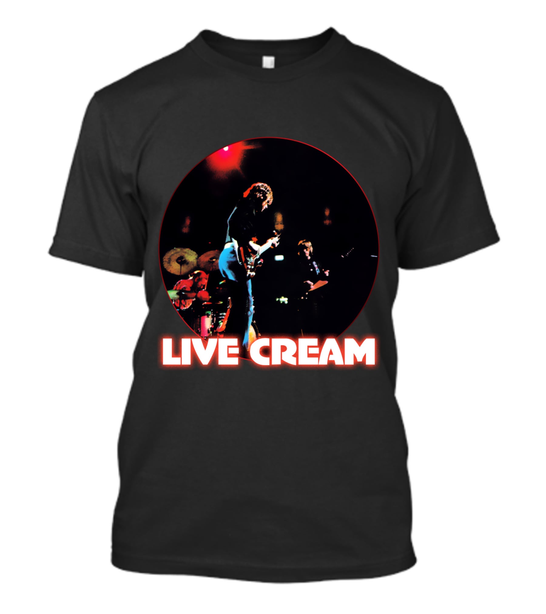 Live Cream Concert Performance Circular Visual T-Shirt