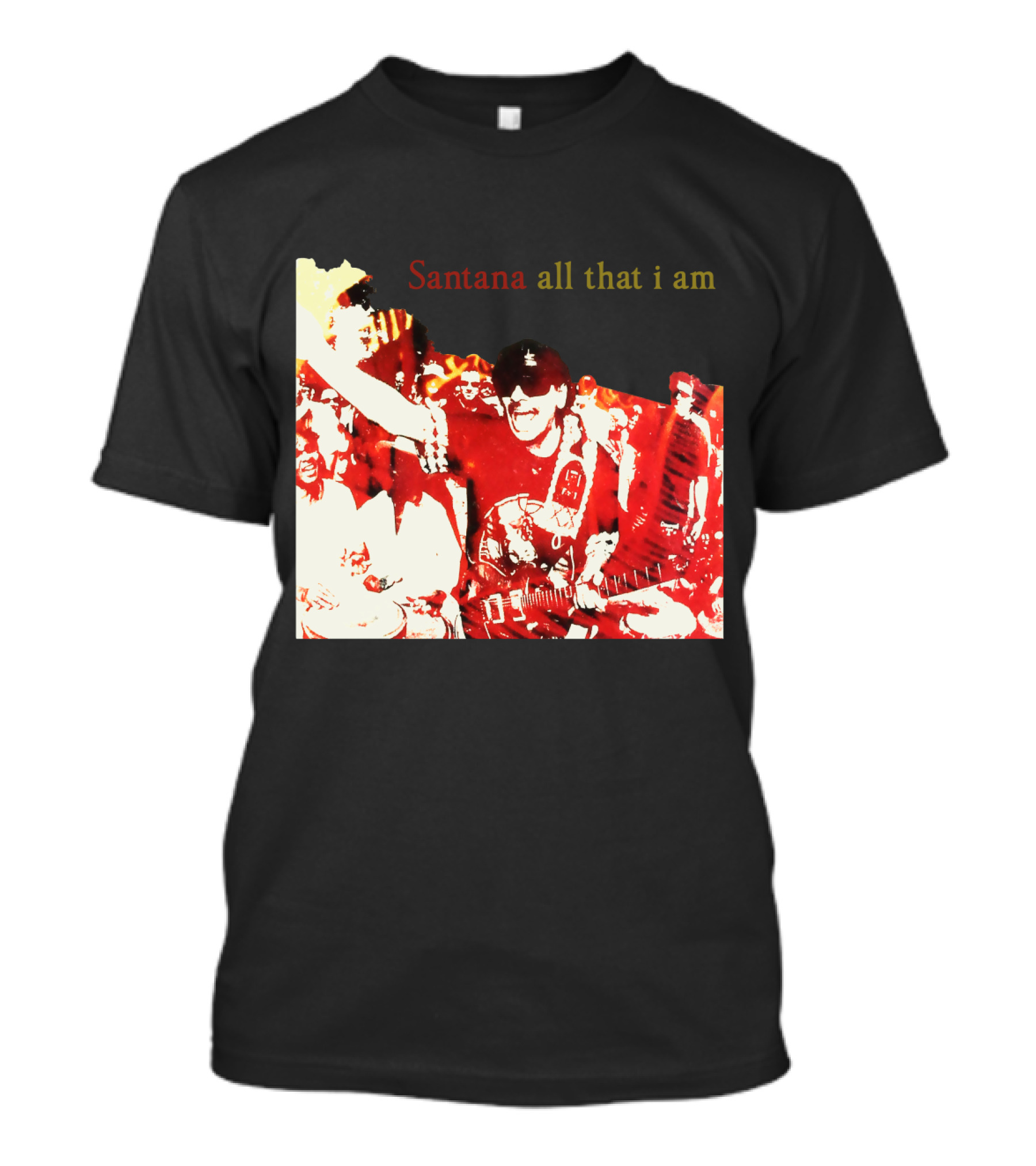 Santana All That I Am Red And White Guitarist T-Shirt