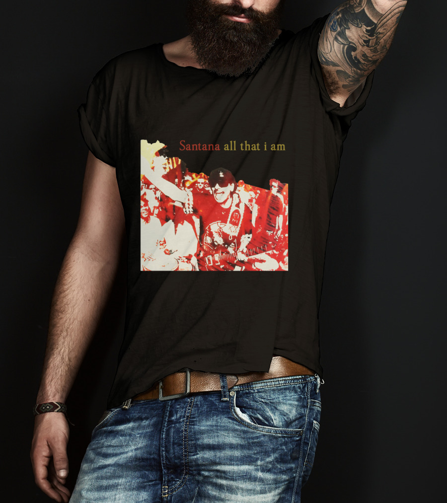 Santana All That I Am Red And White Guitarist T-Shirt