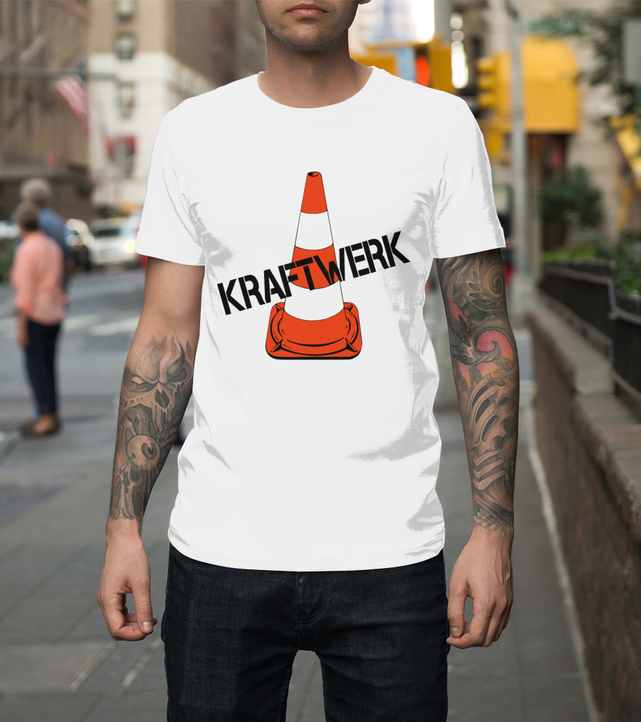 Kraftwerk Highway Traffic Cone Retro T-Shirt
