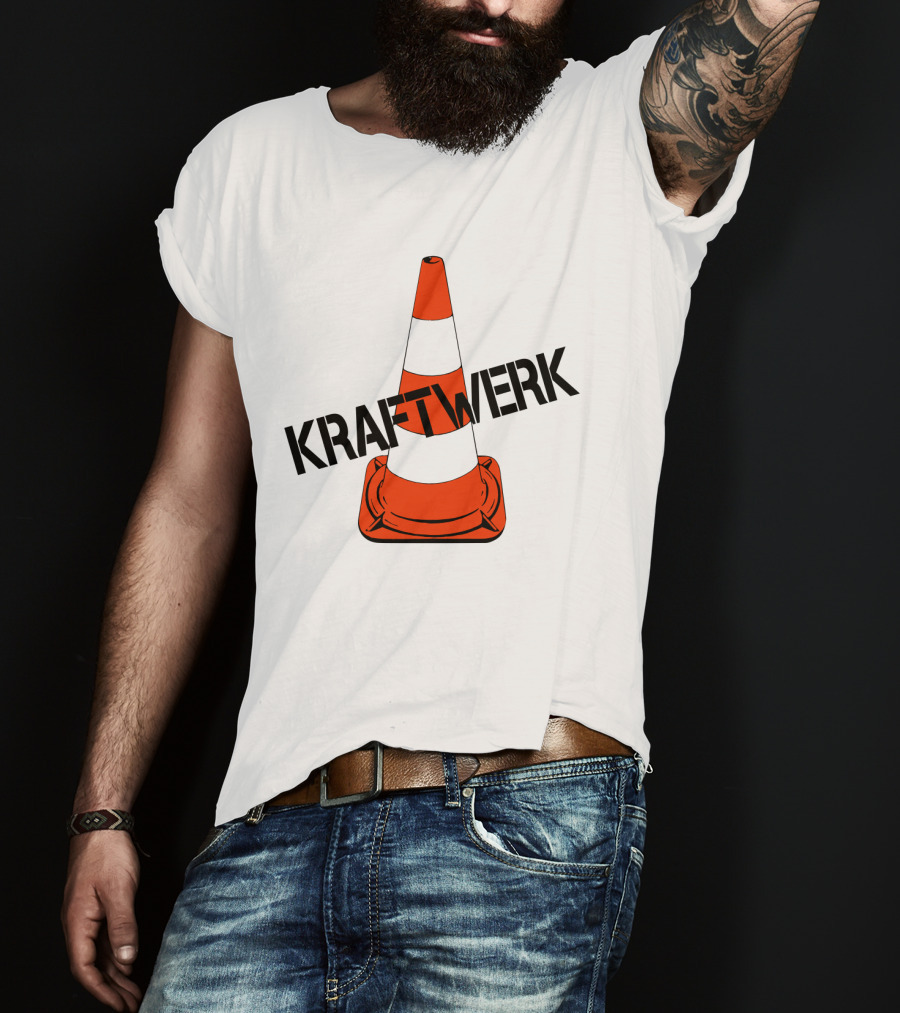 Kraftwerk Highway Traffic Cone Retro T-Shirt