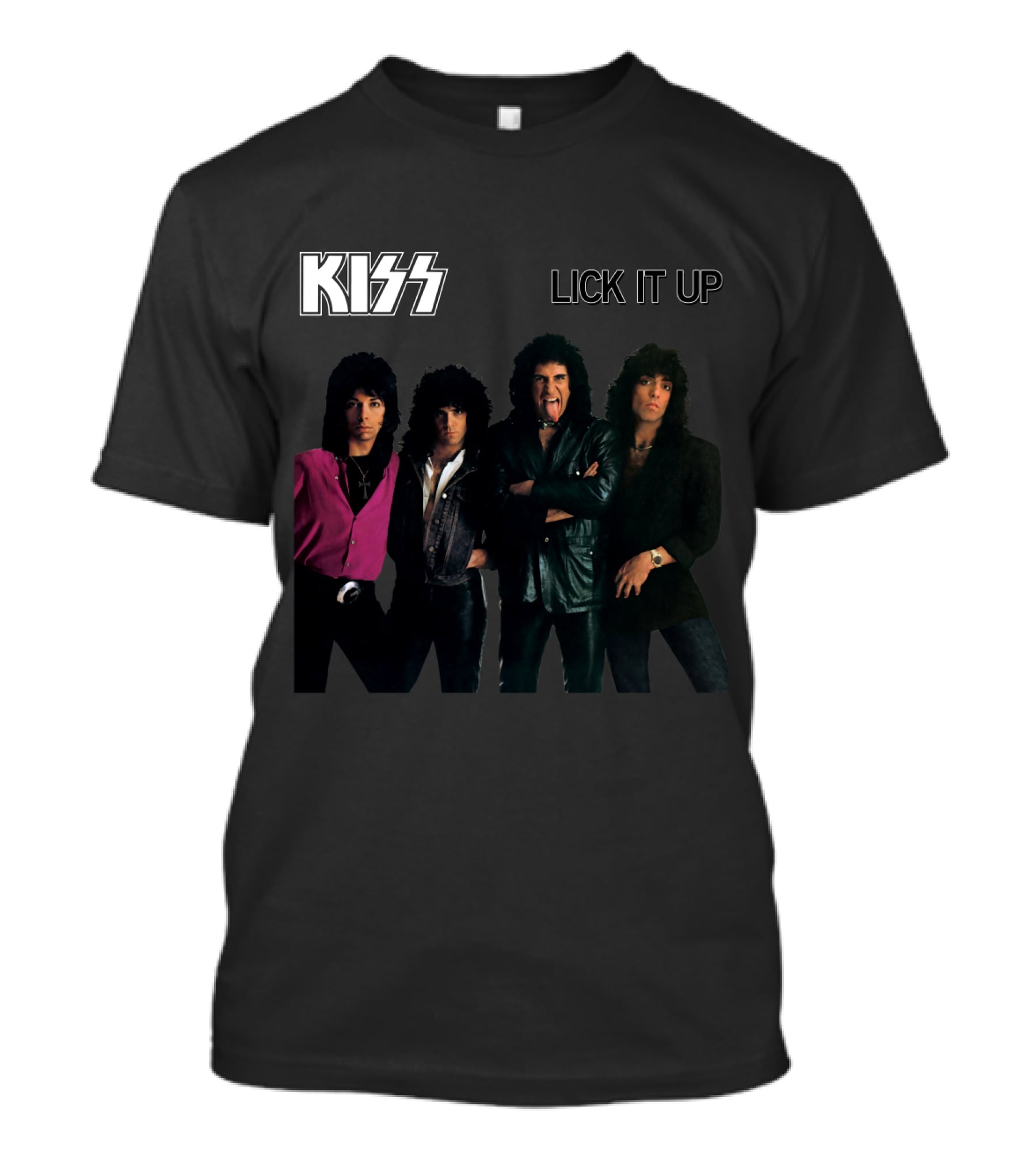 Kiss Lick It Up Album Cover Vintage 80S Rock Band T-Shirt