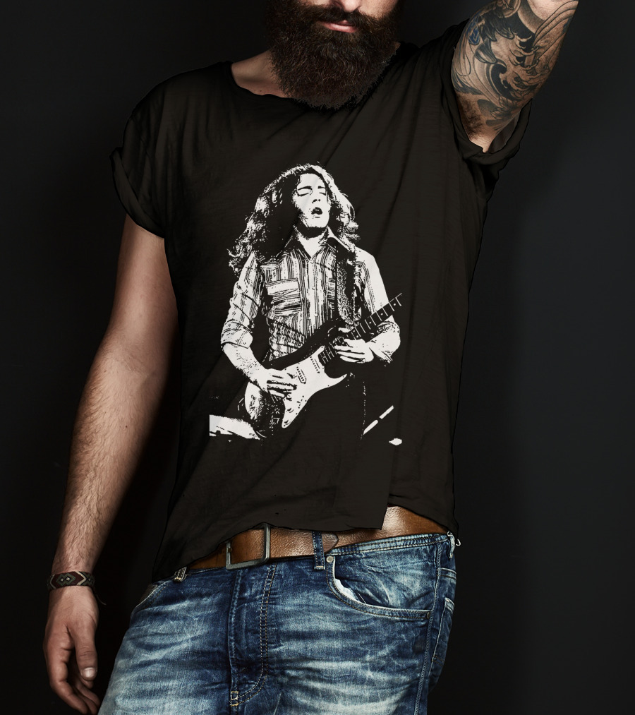 Rory Gallagher Guitarist Vintage Retro Style T-Shirt