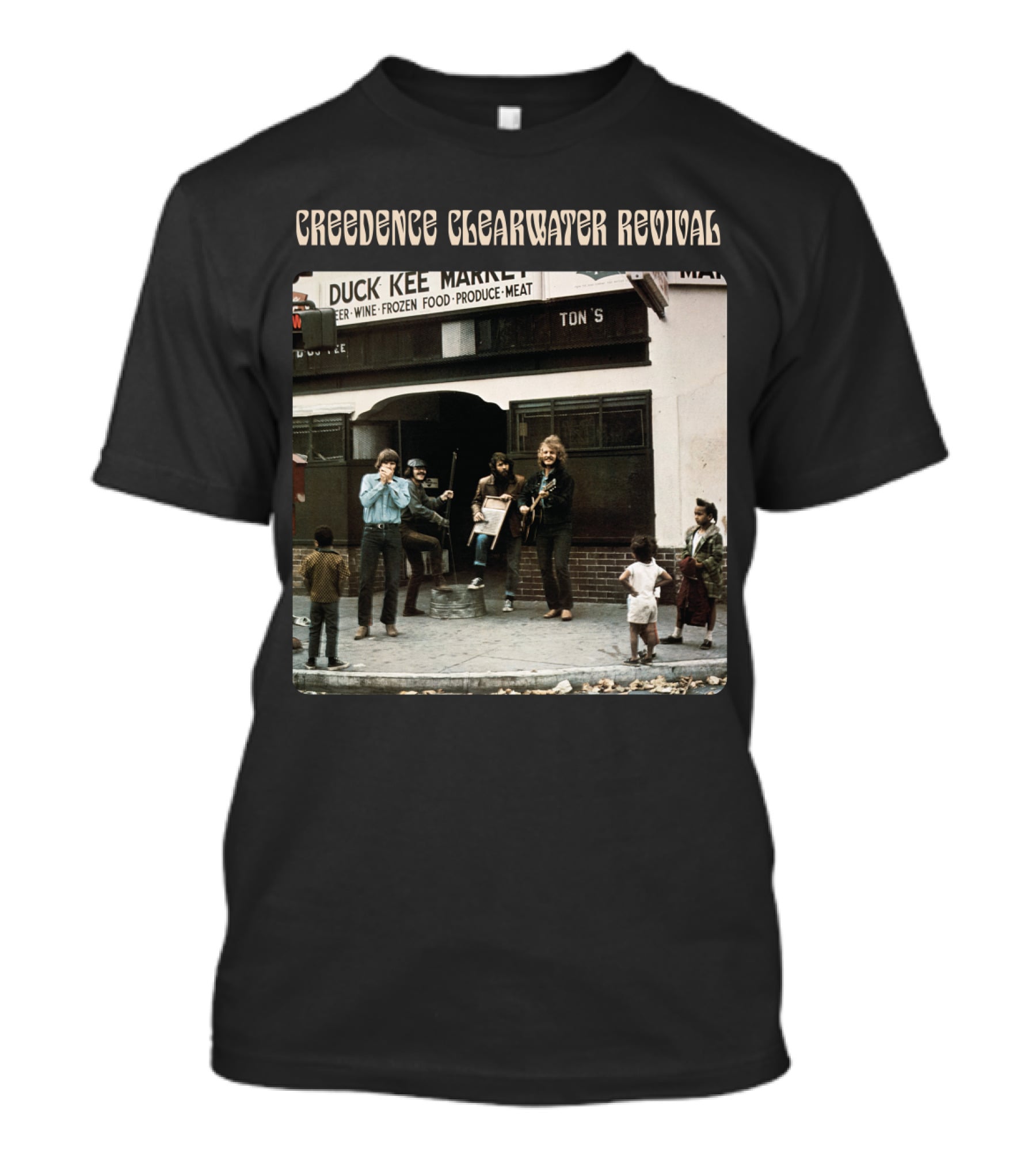 Creedence Clearwater Revival Street Performance Scene At Duck Kee Market T-Shirt
