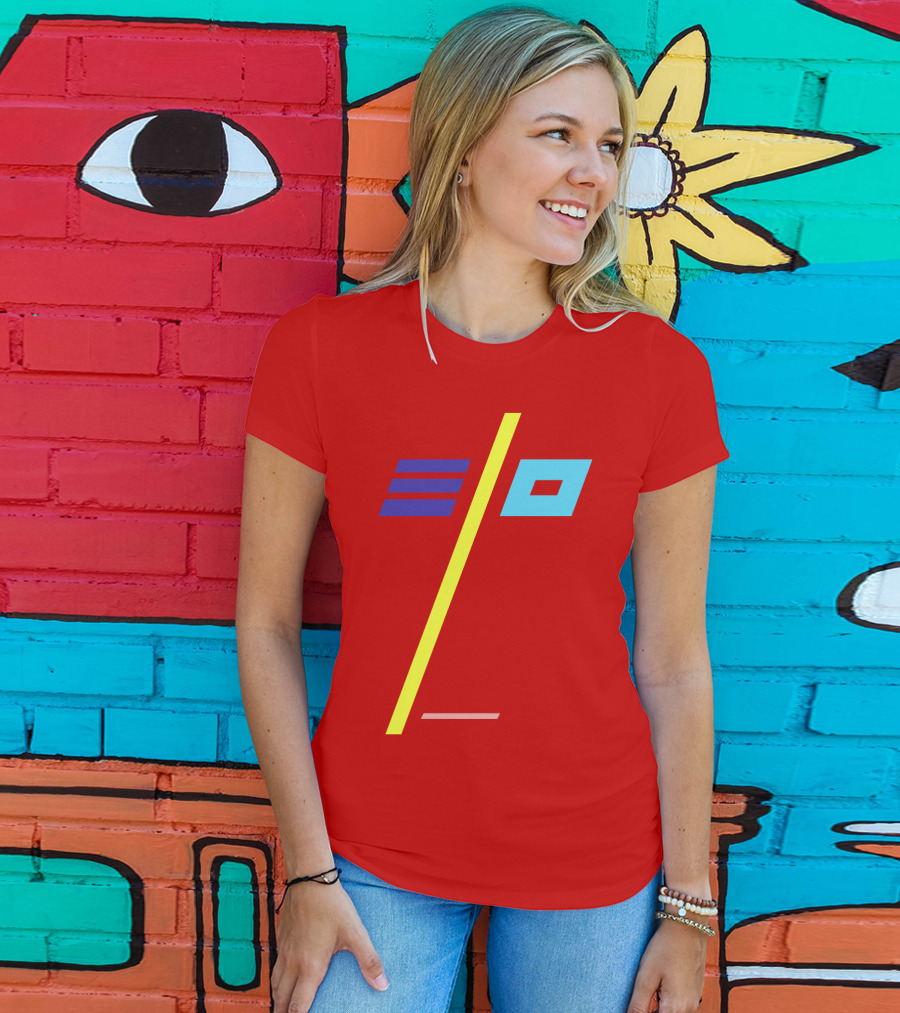 Elo Band Logo With Stylized Colors And Geometric Patterns T-Shirt