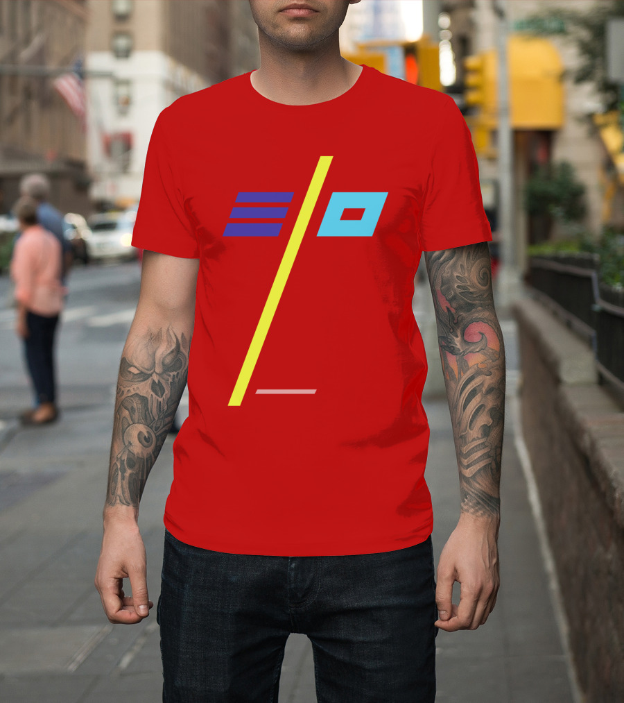 Elo Band Logo With Stylized Colors And Geometric Patterns T-Shirt