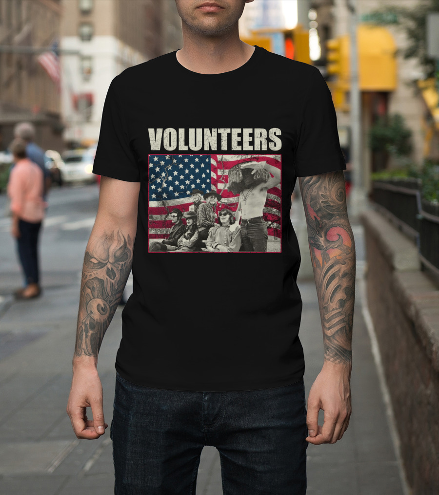 Volunteers Jefferson Airplane American Flag Band Photo T-Shirt