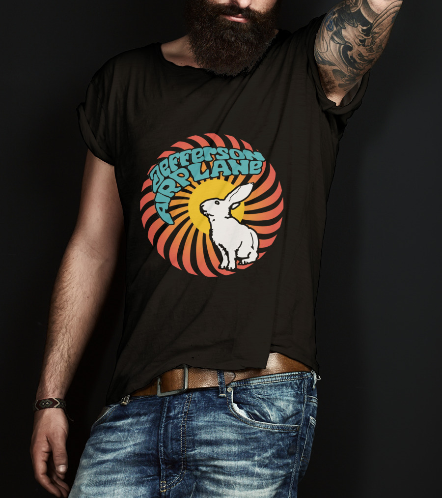 Jefferson Airplane Psychedelic Rabbit Swirl T-Shirt