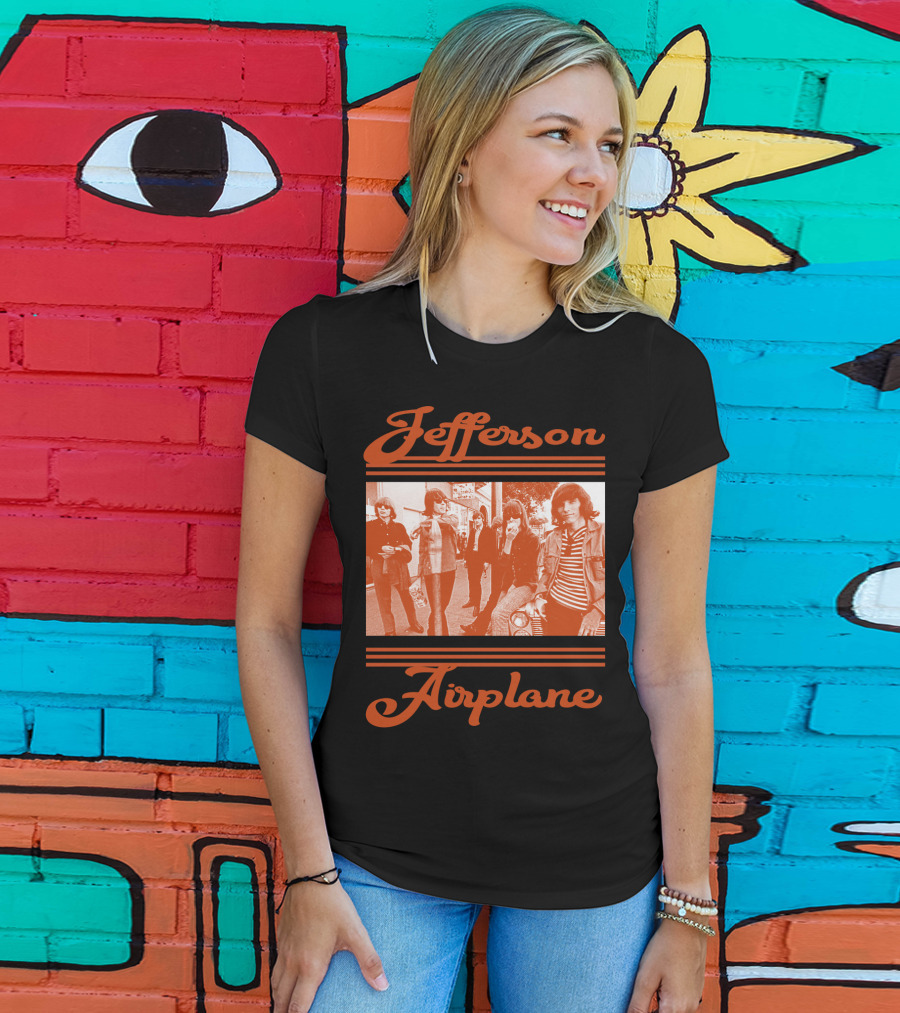 Jefferson Airplane Retro Band Photo T-Shirt