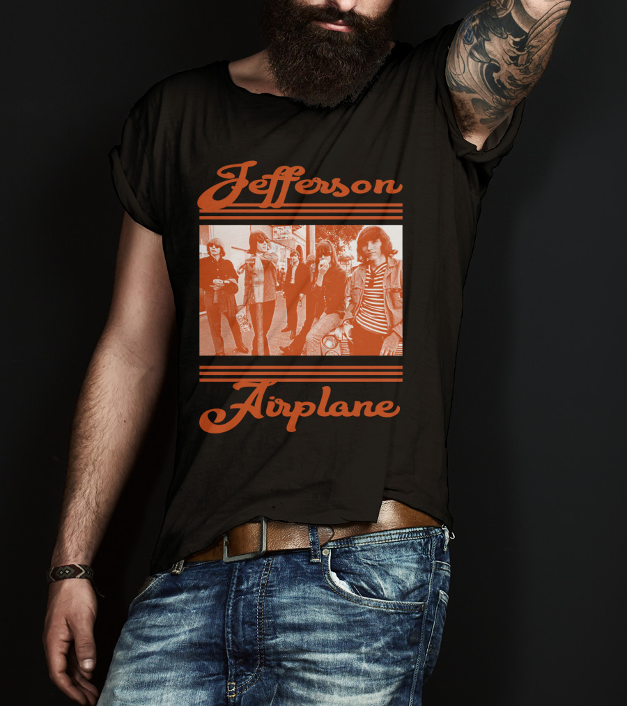 Jefferson Airplane Retro Band Photo T-Shirt