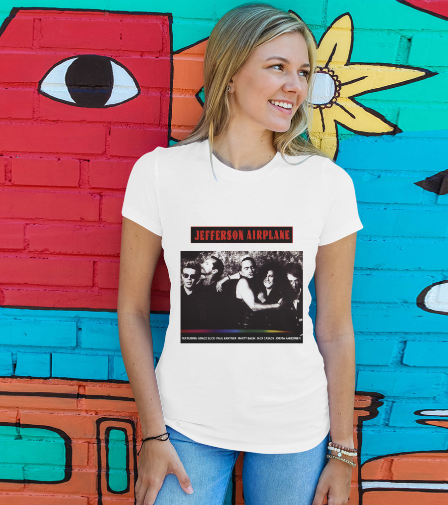 Jefferson Airplane Featuring Grace Slick Paul Kantner Marty Balin Jack Casady Jorma Kaukonen T-Shirt