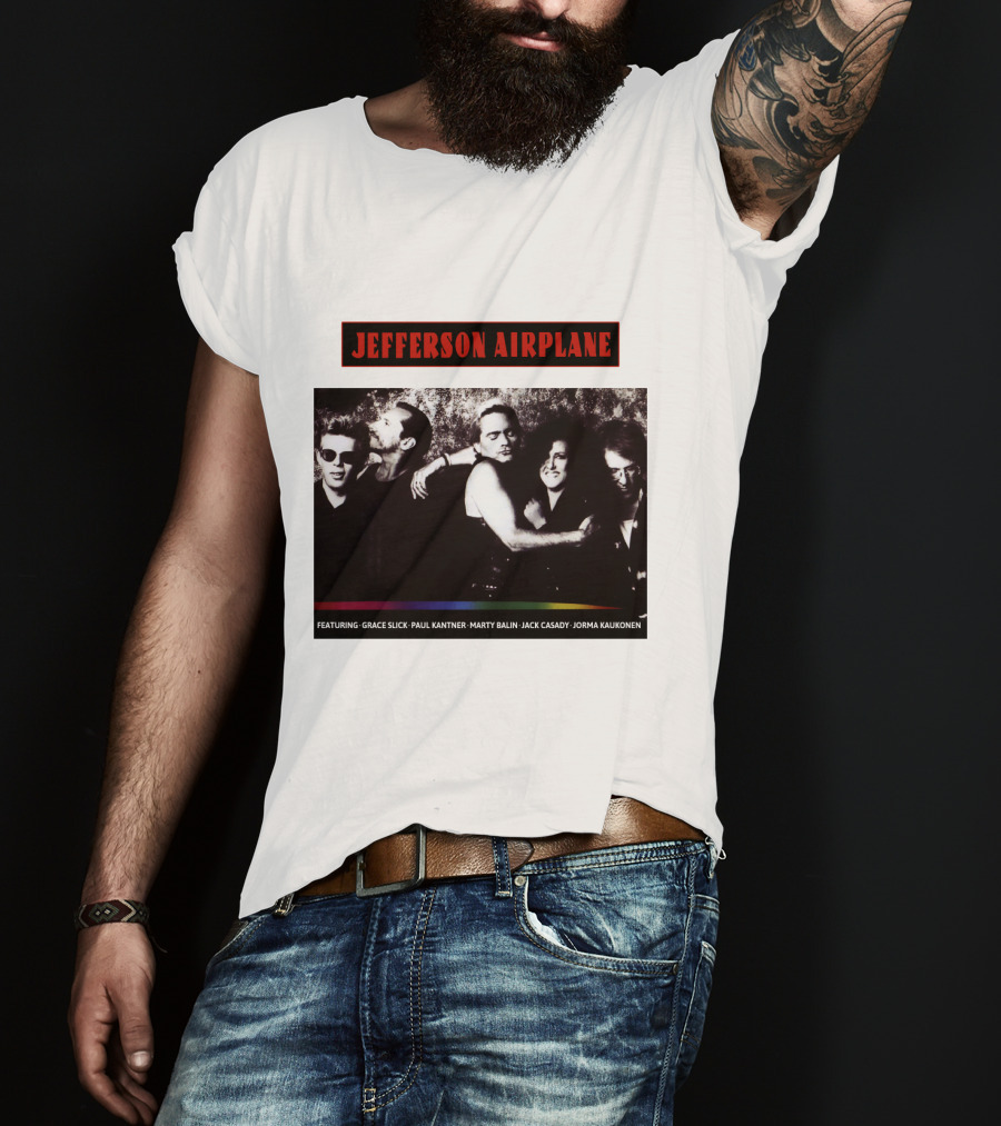 Jefferson Airplane Featuring Grace Slick Paul Kantner Marty Balin Jack Casady Jorma Kaukonen T-Shirt