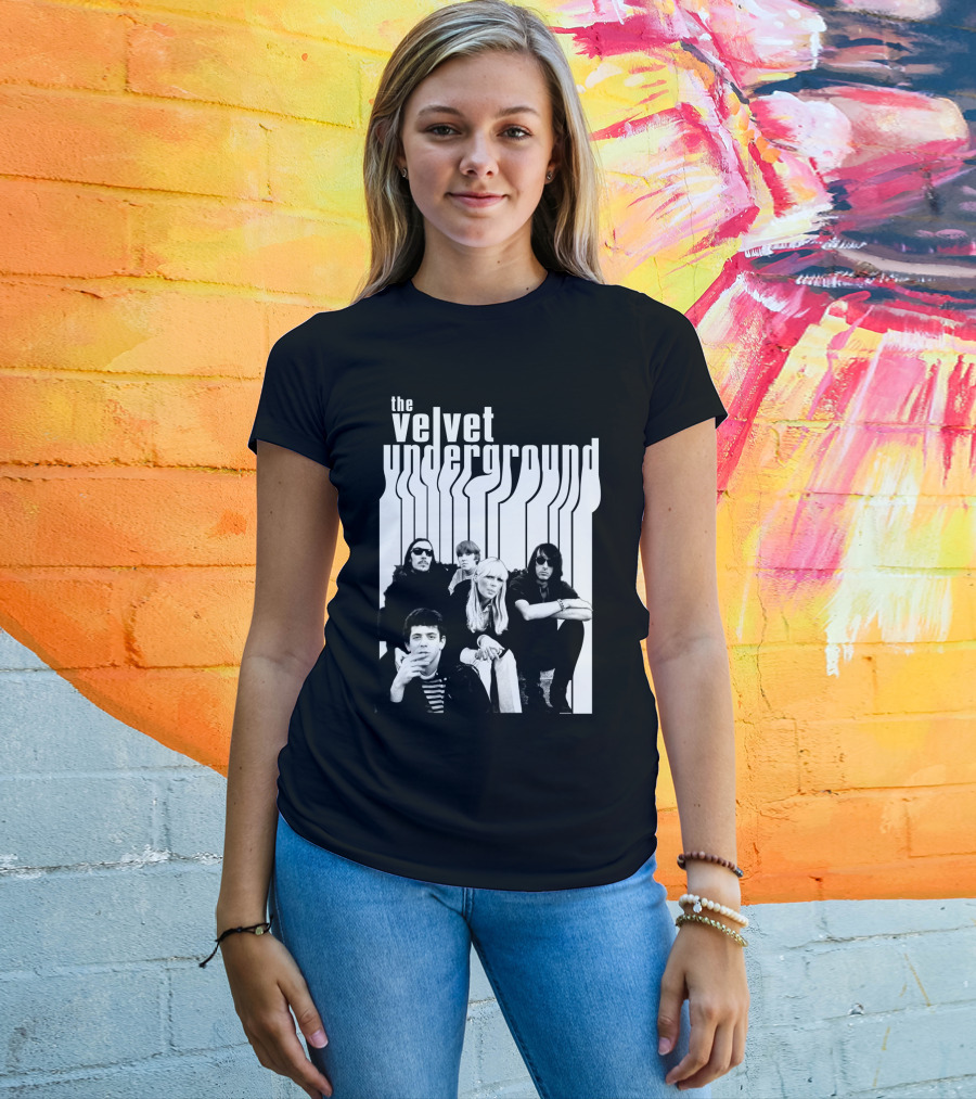 The Velvet Underground Band Members Black And White Photo T-Shirt