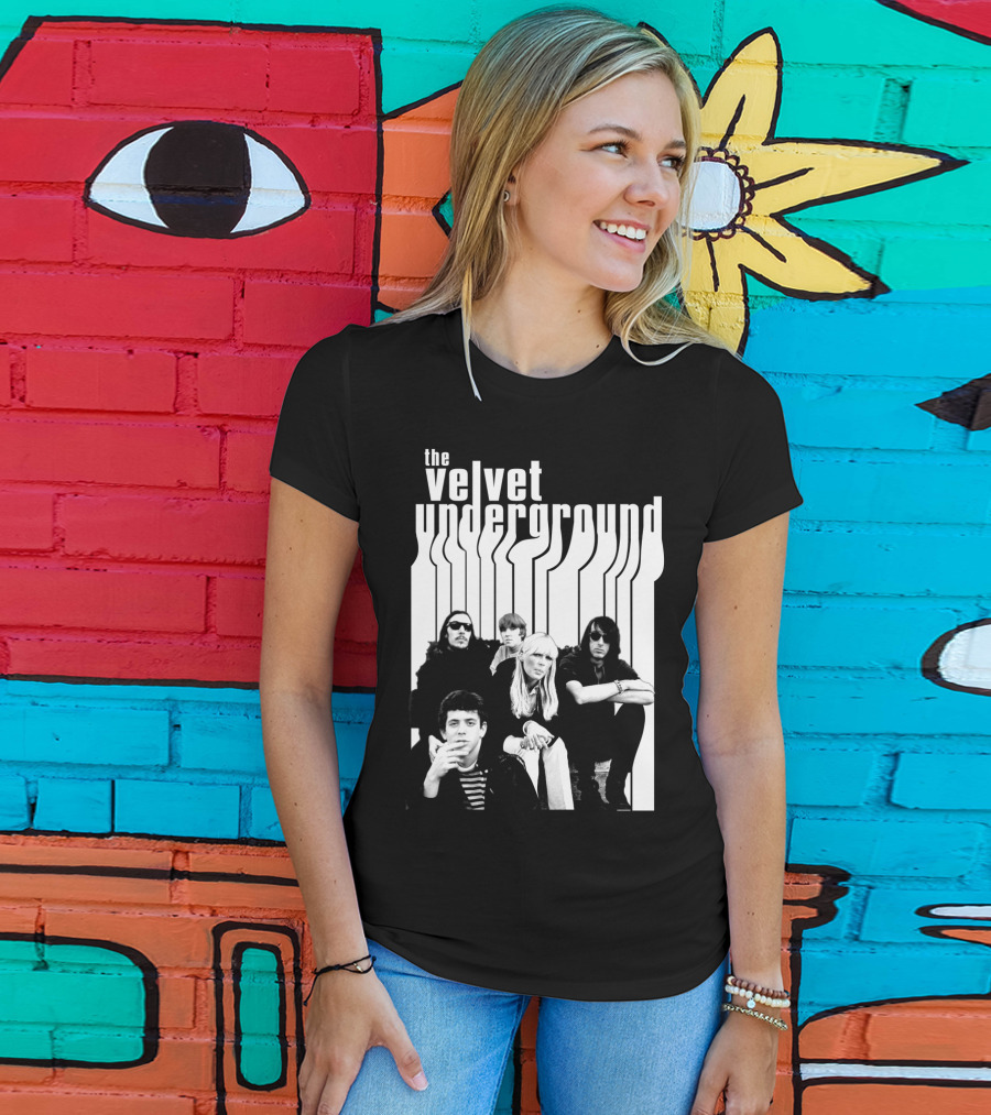 The Velvet Underground Band Members Black And White Photo T-Shirt