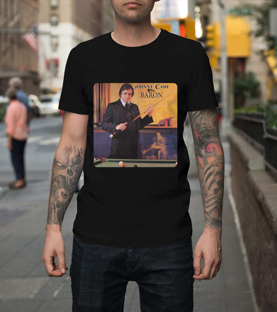 Johnny Cash The Baron Billiards Album Cover T-Shirt