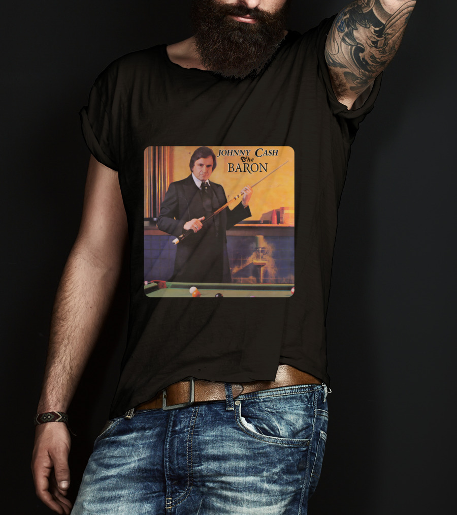 Johnny Cash The Baron Billiards Album Cover T-Shirt