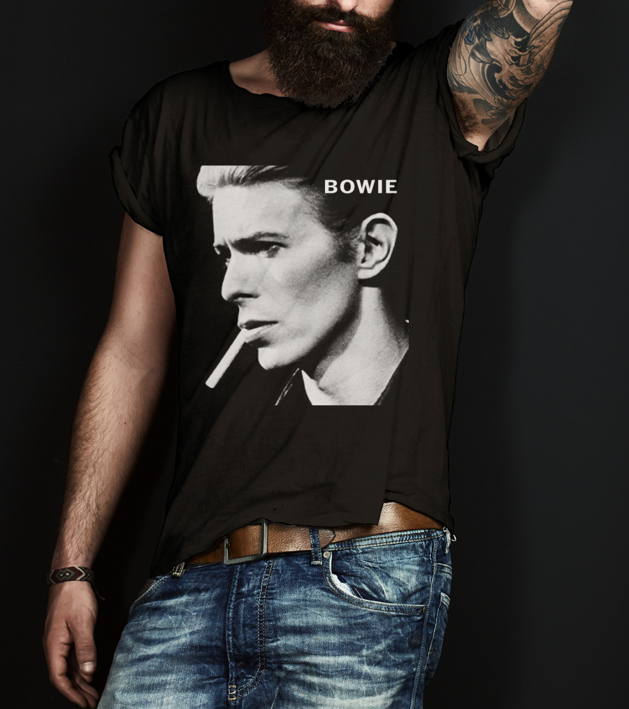 Bowie Smoking Black And White T-Shirt