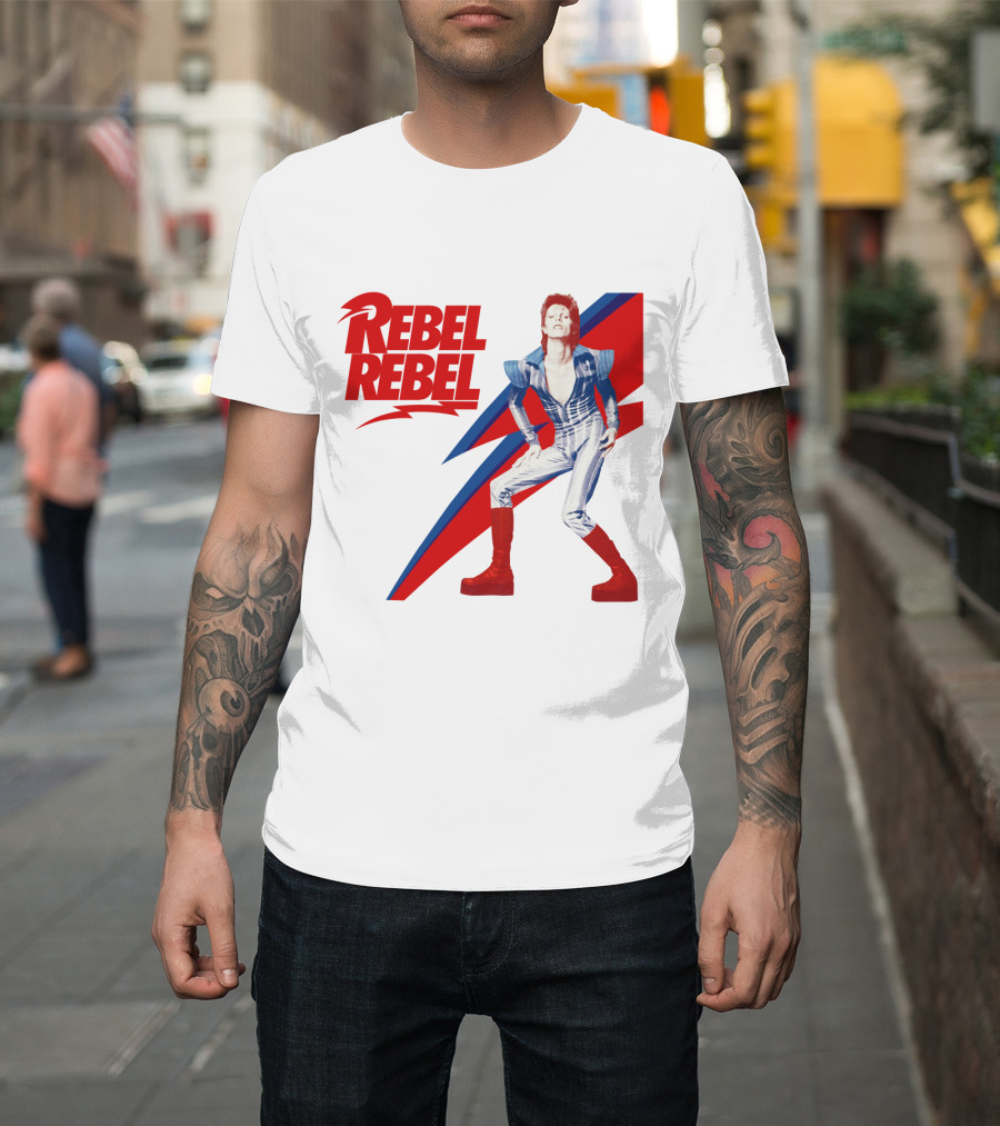 Rebel Rebel Iconic Lightning Bold Style T-Shirt