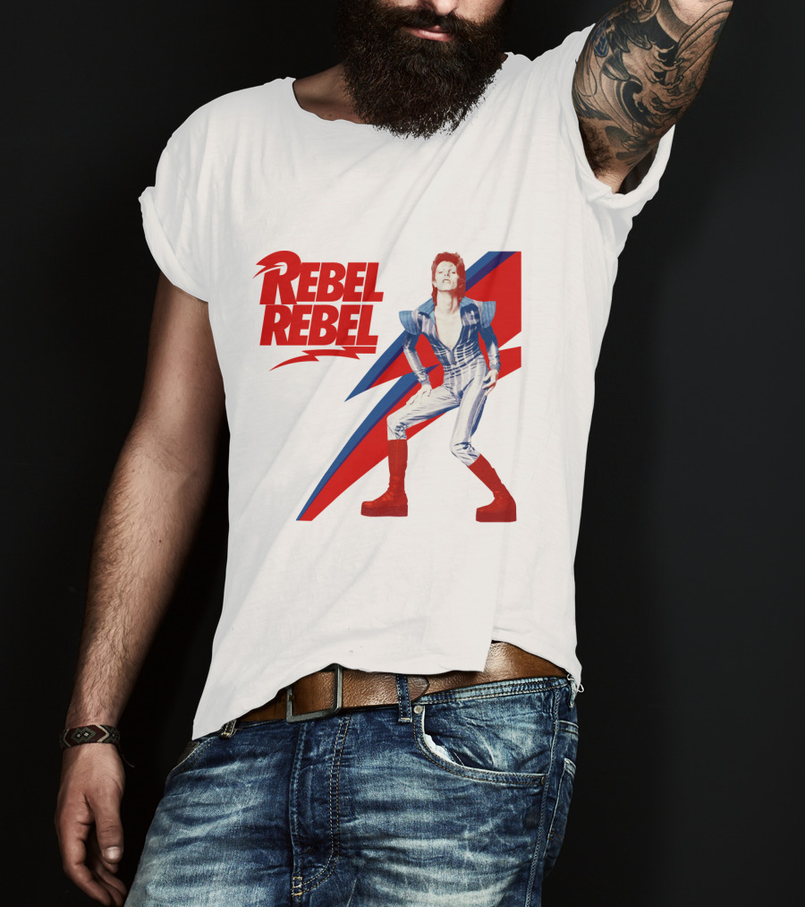 Rebel Rebel Iconic Lightning Bold Style T-Shirt