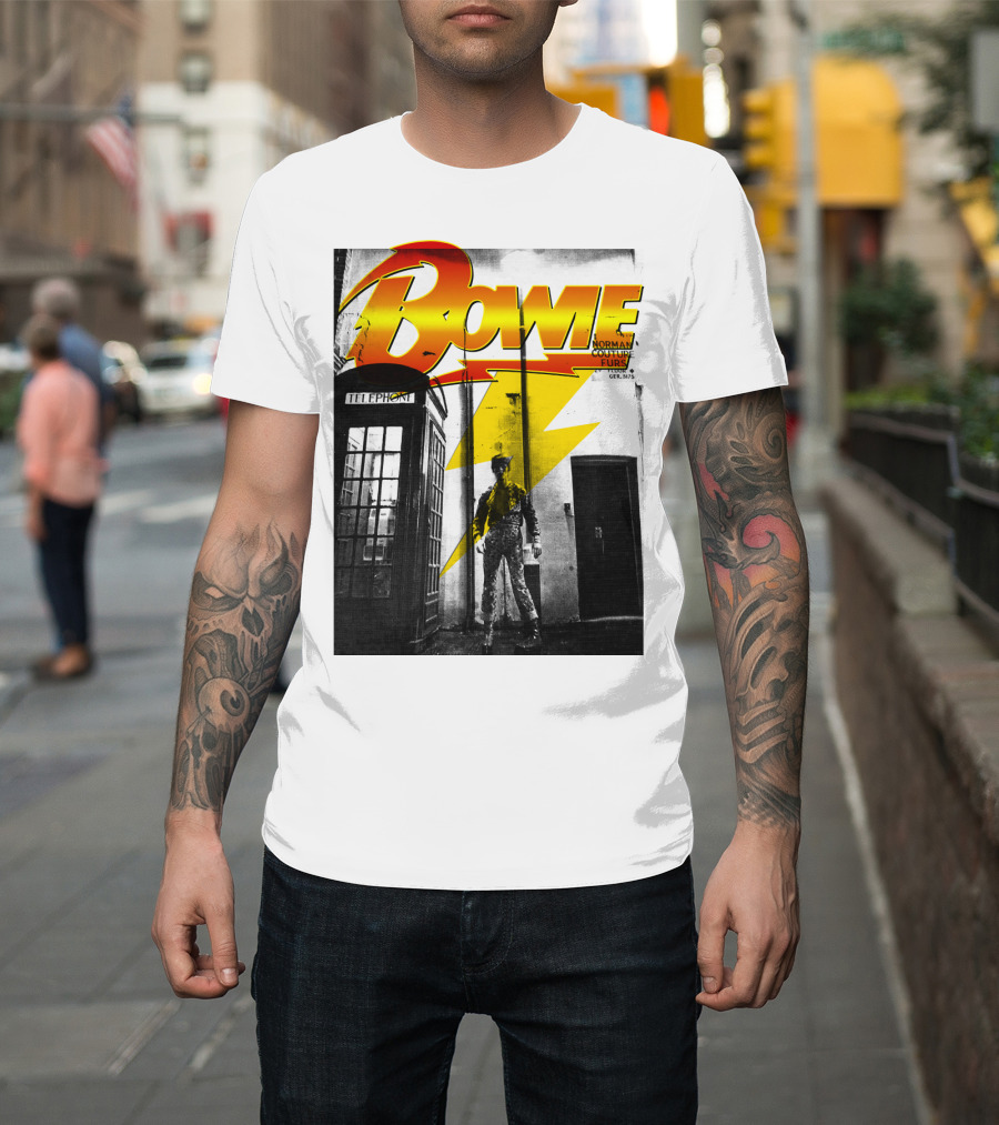 Bowie Norman Couture Furs Telephone Box Lightning Bolt T-Shirt