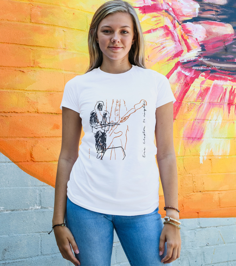 Eric Clapton 24 Nights Line Sketch T-Shirt