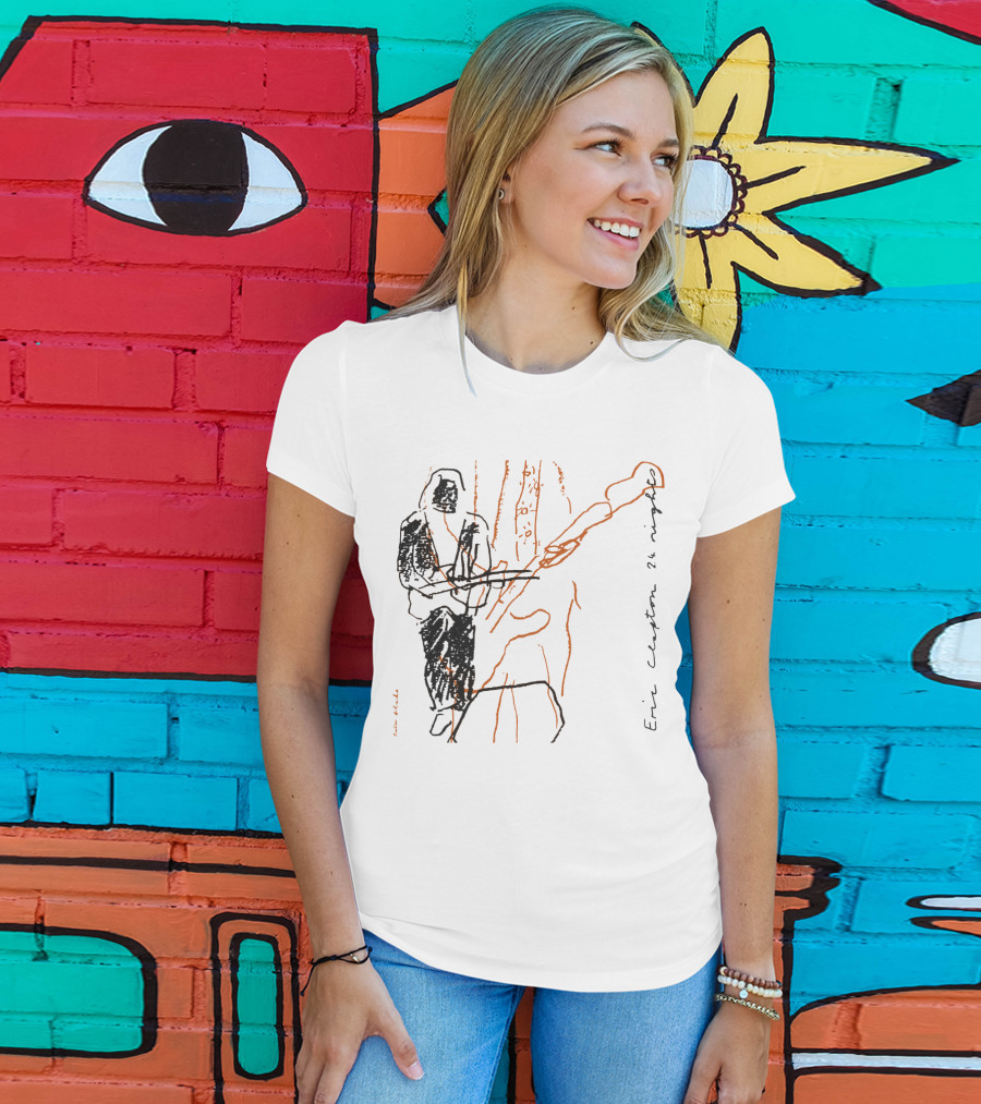 Eric Clapton 24 Nights Line Sketch T-Shirt