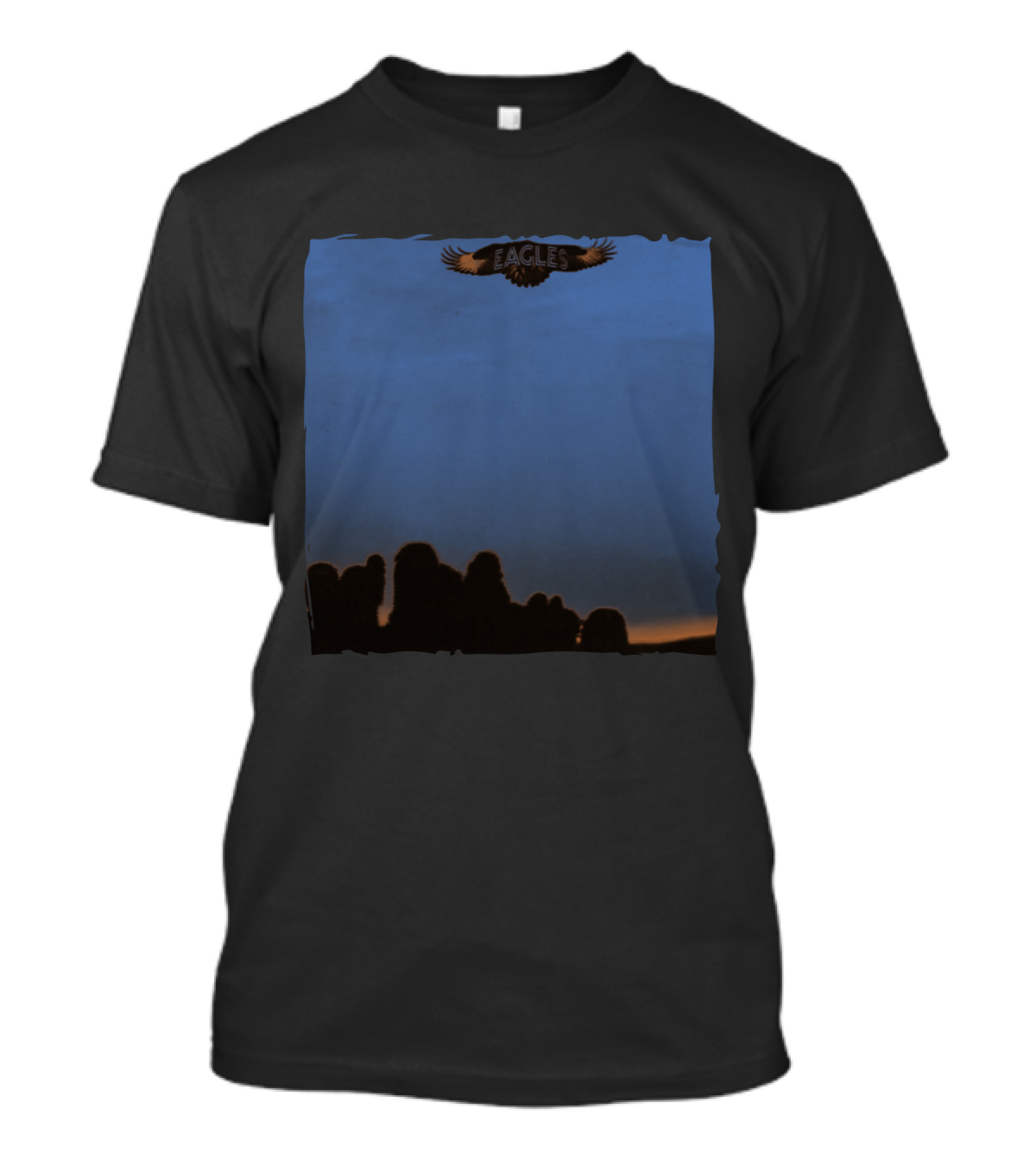 Eagles Band Logo With Sunset Silhouette T-Shirt
