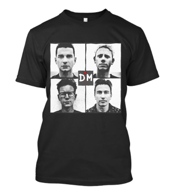 Depeche Mode Band Members Black And White Square Grid D M T-Shirt