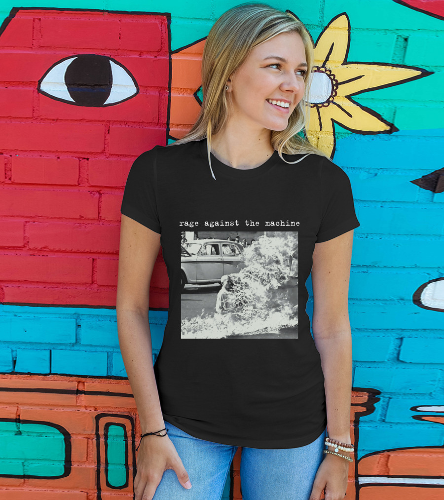 Rage Against The Machine Self-Immolation Protest Scene T-Shirt