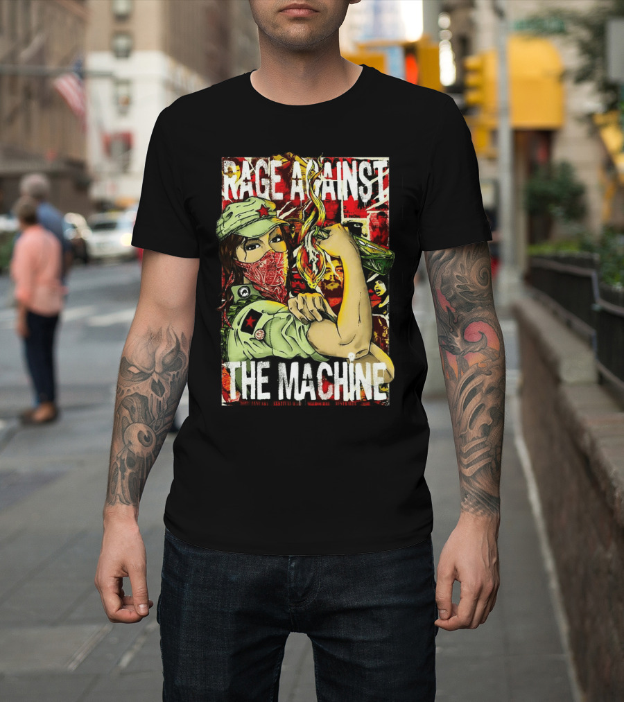 Rage Against The Machine Revolutionary Poster Style Artwork T-Shirt