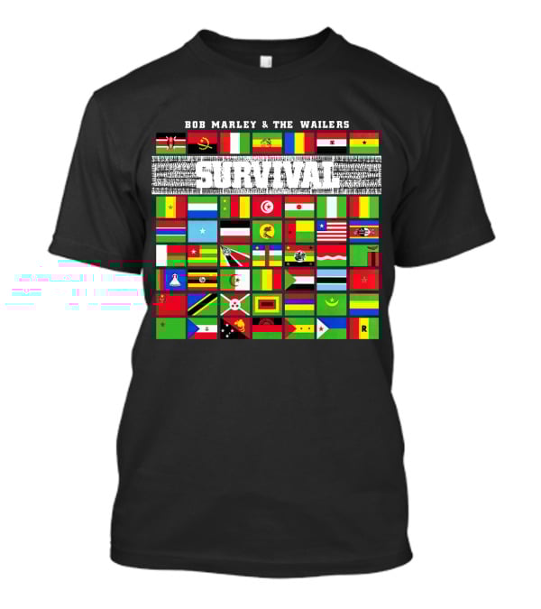 Bob Marley & The Wailers Survival Album Flags T-Shirt