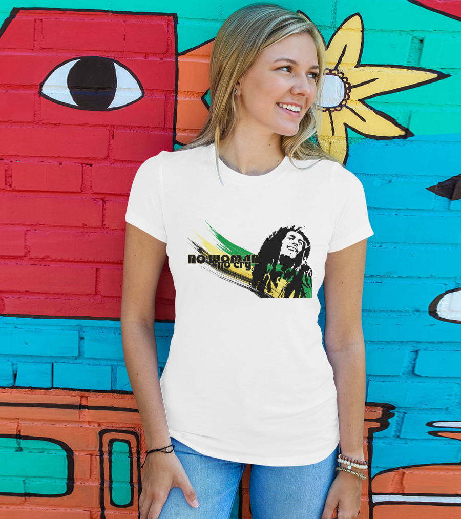 No Woman No Cry Rasta Colors T-Shirt