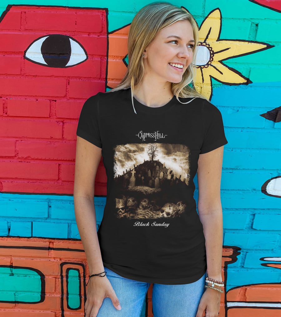 Cypress Hill Black Sunday Graveyard Scene T-Shirt