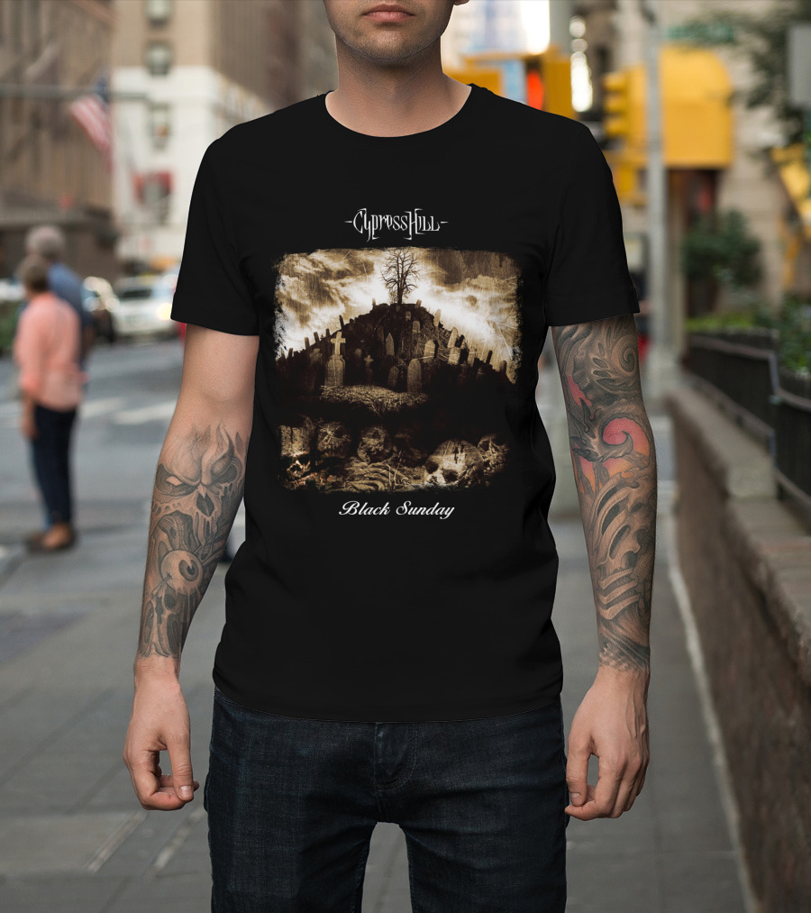 Cypress Hill Black Sunday Graveyard Scene T-Shirt