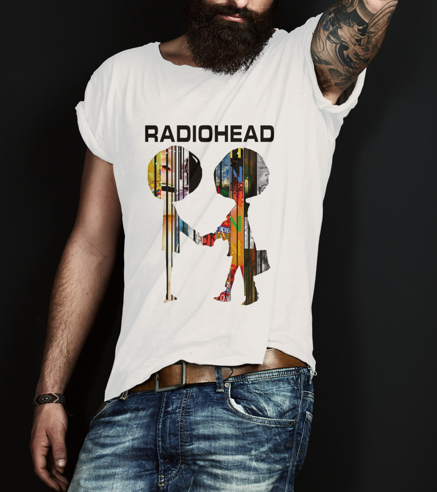 Radiohead Album Artwork Silhouettes Collage T-Shirt