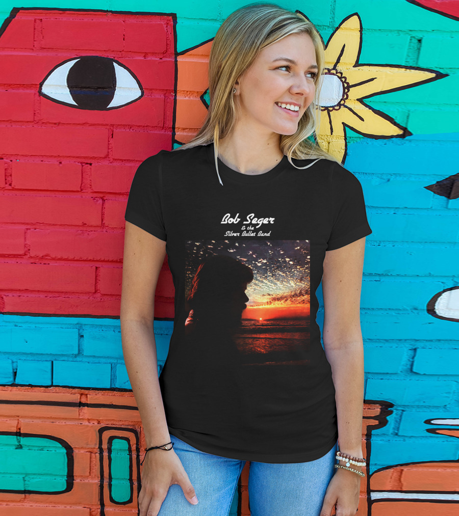 Bob Seger & The Silver Bullet Band Sunset Ocean Silhouette Scene T-Shirt