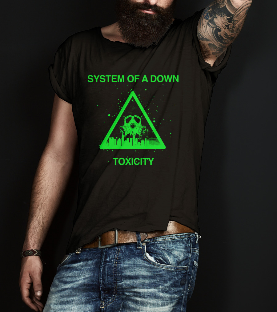 System Of A Down Toxicity Gas Mask Triangle T-Shirt