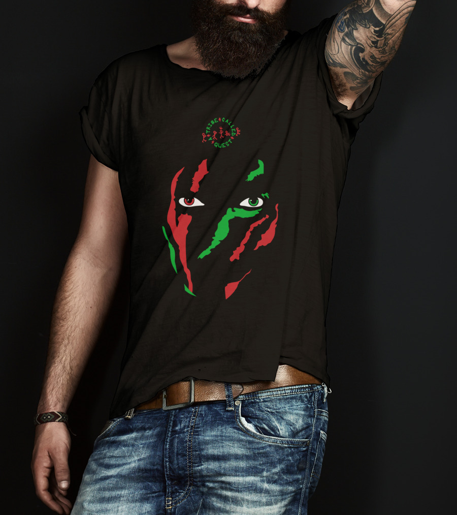 A Tribe Called Quest Red Green Black Face T-Shirt
