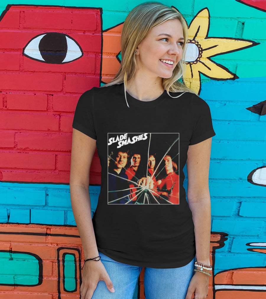 Slade Smashes Album Cover Shattered Glass Art T-Shirt